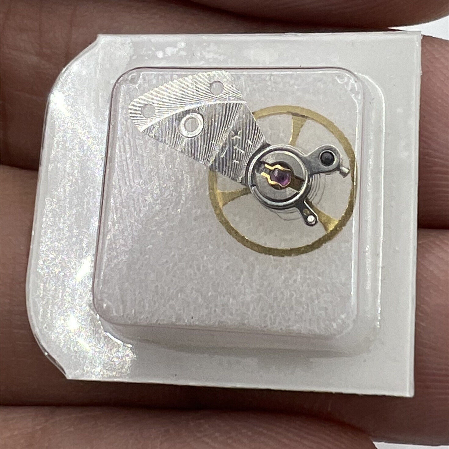 Complete balance wheel with splint for Tianjin Seagull ST16 watch movement, precision China-made component.