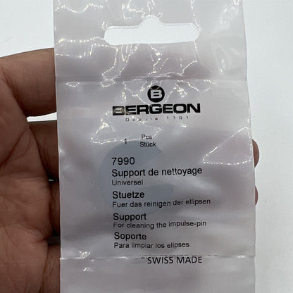 Support Bergeon 7990 pour le nettoyage de la goupille d'impulsion du balancier 