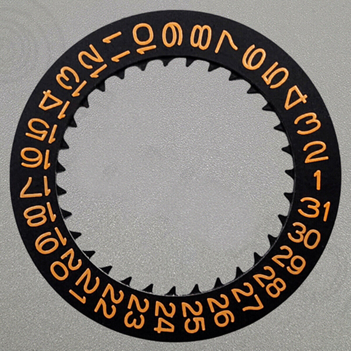 Orange Font Black Date Disk Wheel for NH36 Movement Date At 3 Watch Part