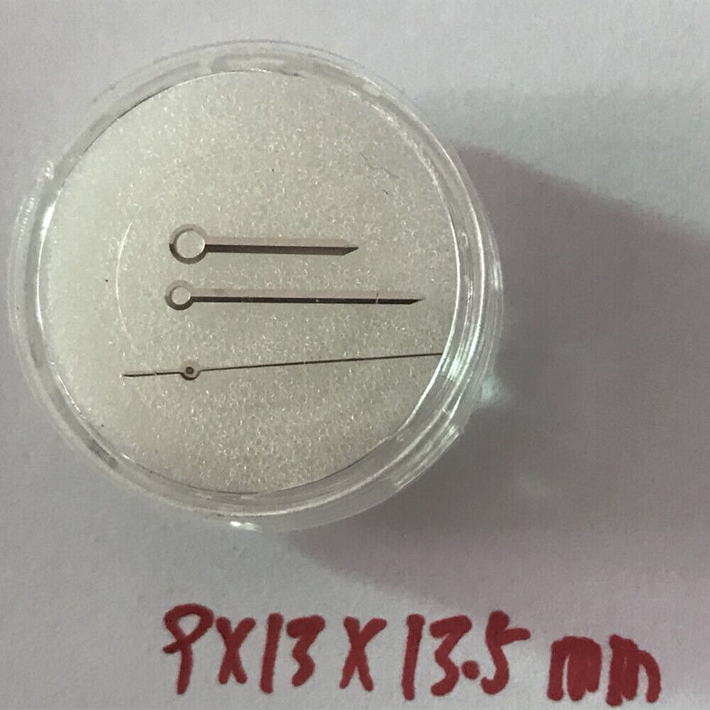 Silver trim watch hands for China Made 8200 8215 2813 movement, precise fit and elegant design.