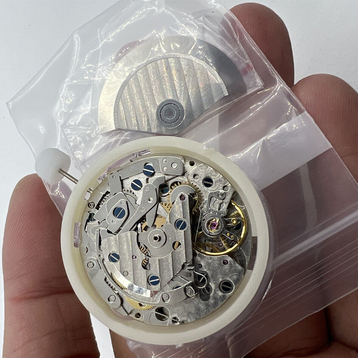 New China SHANGHAI 7750 Automatic Mechanical Movement Day Date Small Second@9