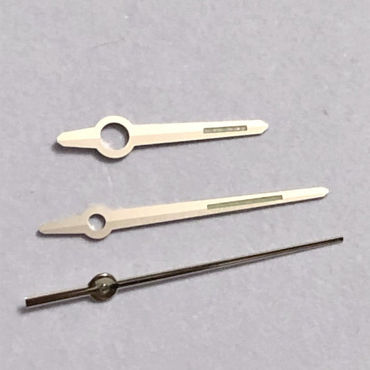 Aiguilles de montre lumineuses vertes argentées de 12 mm pour mouvements ETA 2892, 2846, 2836 et 2824