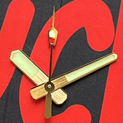 Golden Trim C3 Super Lume watch hands for SRP777 SKX/SBBN with NH35 NH36 movement, enhancing visibility and style.
