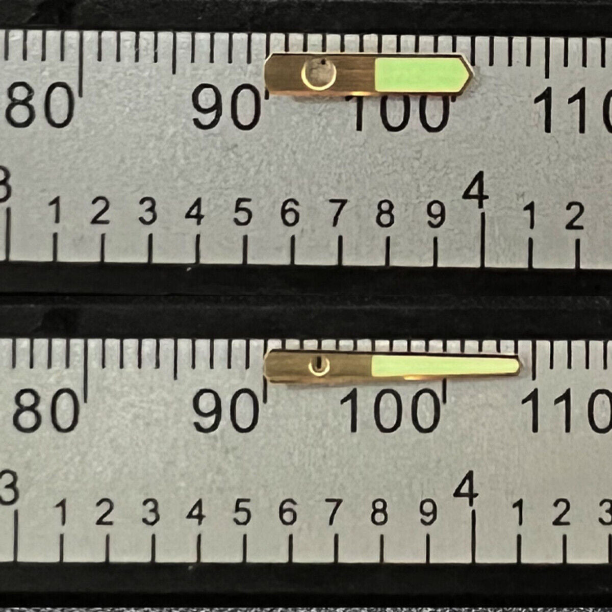 Golden Trim C3 Super Lume watch hands for SRP777 SKX/SBBN with NH35 NH36 movement, enhancing dial readability and style.