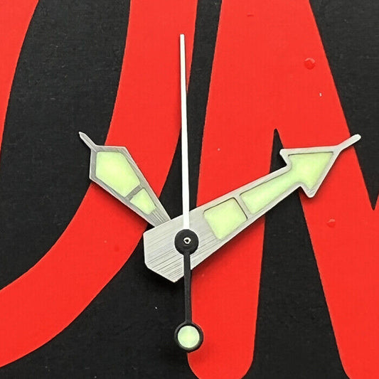 Aiguilles de montre C3 Super Lume argentées pour la plongée SKX/SBBN NH35 NH36 mouvement n° 10