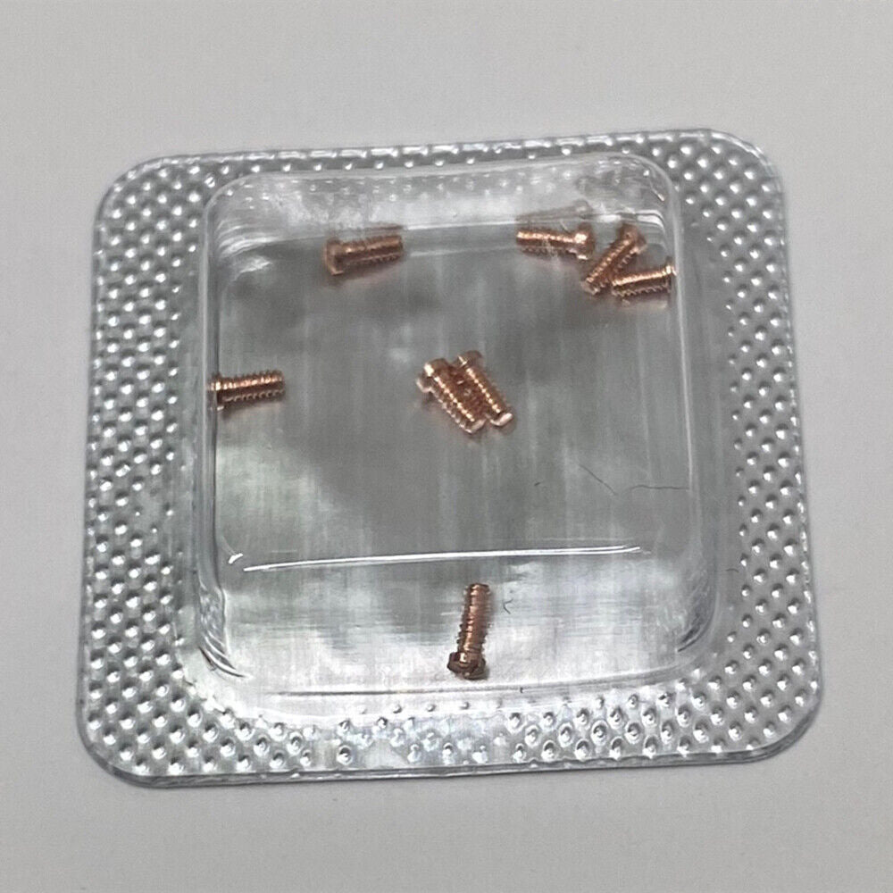 Men's 3x1mm slotted watch back cover screws for Cartier, durable replacement accessory.