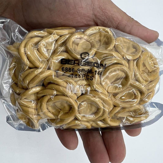 Bergeon 6886-SP-M Gummi-Fingerschutz-Fingerhut-Schutzhüllen, 144 Stück 