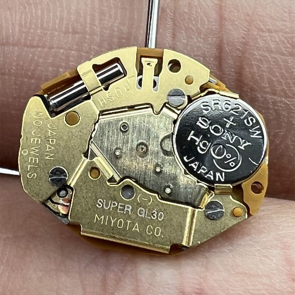 Miyota GL30 Japan Quartz Movement Japan Made 3 Hands Golden
