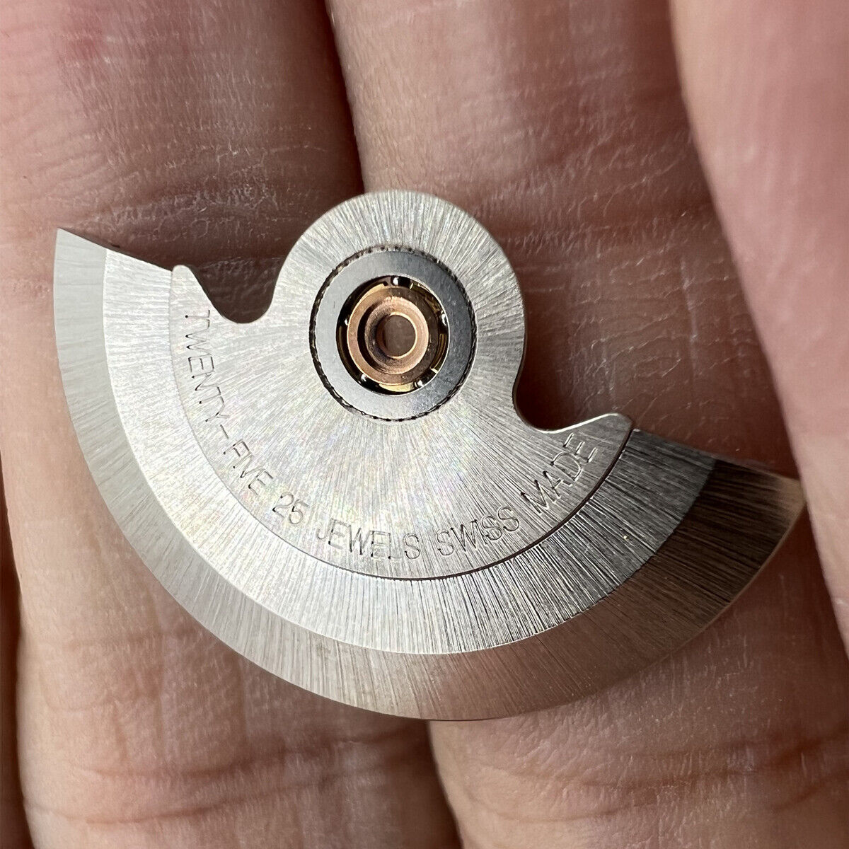 Rotor oscillating weight for ETA2824 watch movement, precise fit and durable spare part.