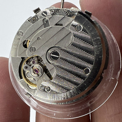 Seagull T16 watch with big date at 12 and moon phase at 6, automatic mechanical movement, China made.