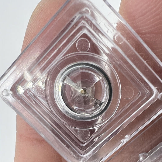 Complete Asian watch balance wheel with hairspring, compatible with Movement 7009, precision component.