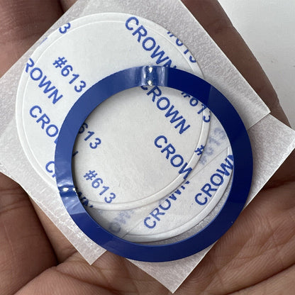 Insert de lunette de montre en aluminium bleu 38 mm/30,5 mm, sans biseau sculpté, pièces de montre