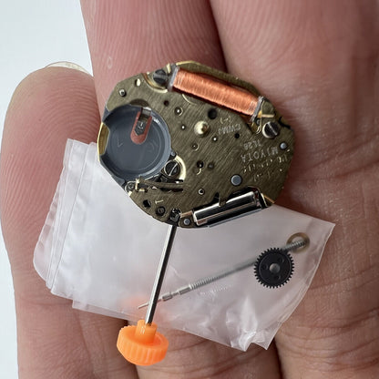 Miyota 1L26 Japan Quartz Movement close-up showing precise watch mechanism components