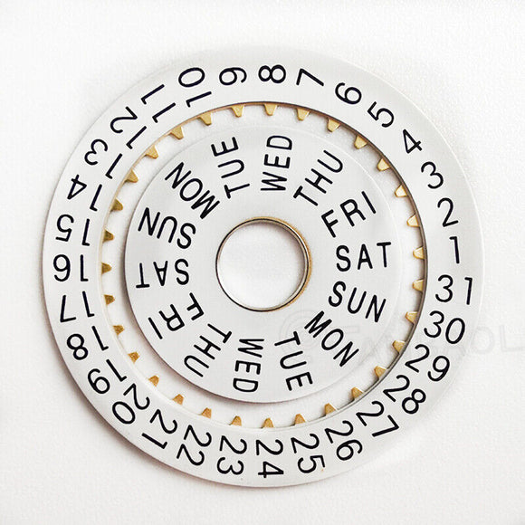 Pilot White Date Disk Wheel Week Wheel Generic for Movement Dandong 7750