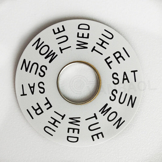 White Week Disk Wheel accessory for China Made ETA 7750 movement watches, enhancing precision and style.