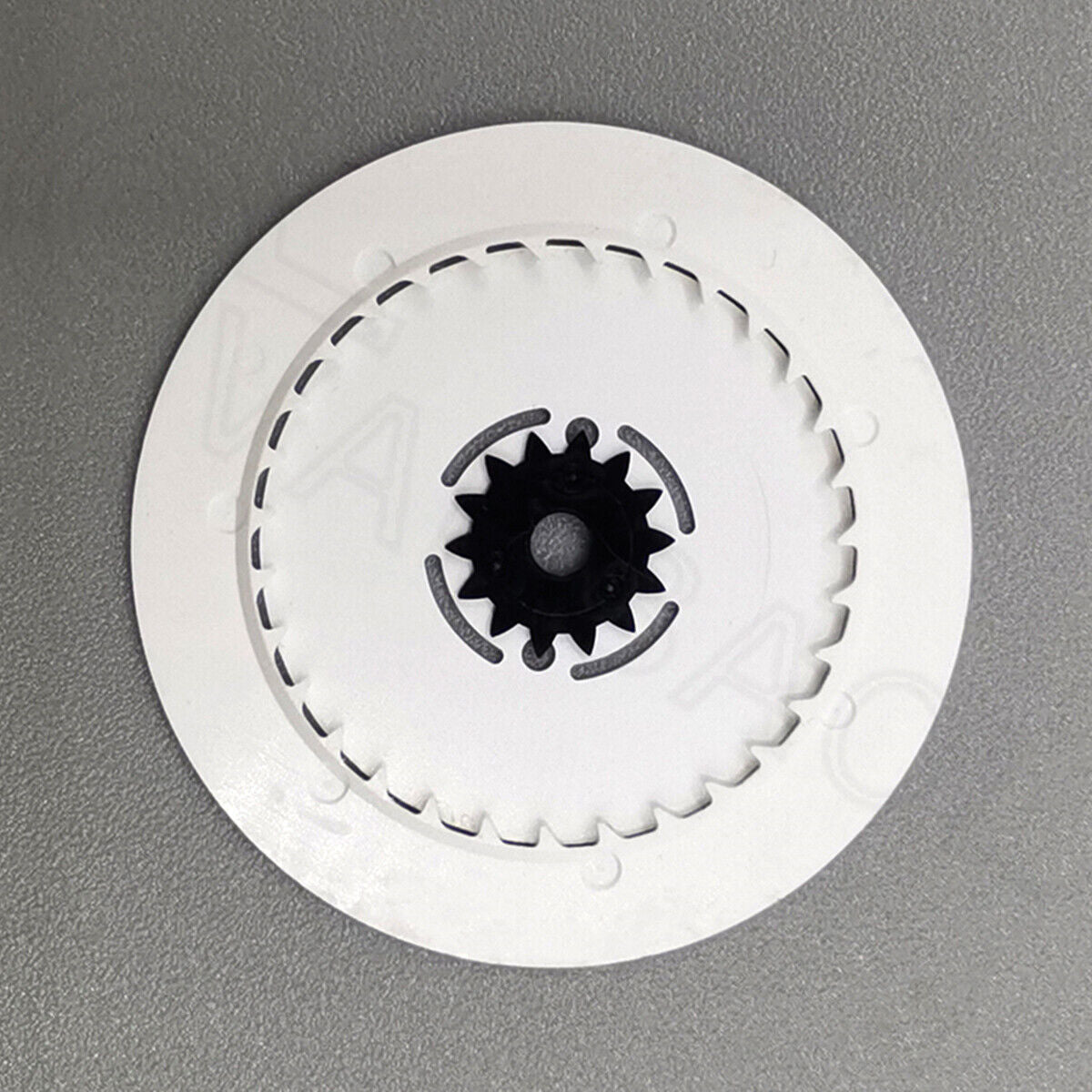 Close-up of Chinese font blue lume date and week wheels for NH36 movement, watch accessory detail.