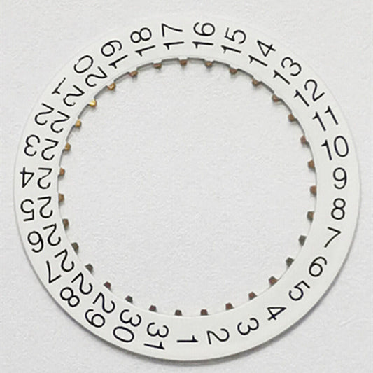 White Date Disk Date Wheel Overlay for Watch Seagull 2824 Movement Date At 3