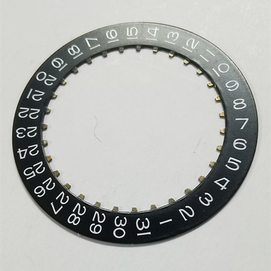 Brandneue schwarze Datumsradauflage, generisch für ETA2824-Uhrwerk, Datum bei 3