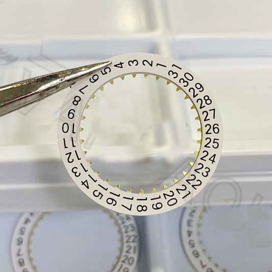 White date wheel for ETA 7750 movement, date displayed at 3 o?clock, generic watch repair part.