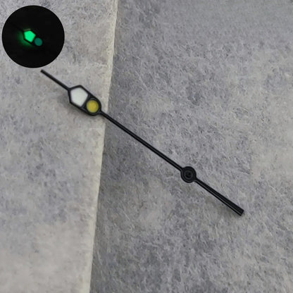 13mm Silver Black For NH35 NH36 7S26 7S36 4R35 4R36 Watches  C3 Green Luminous