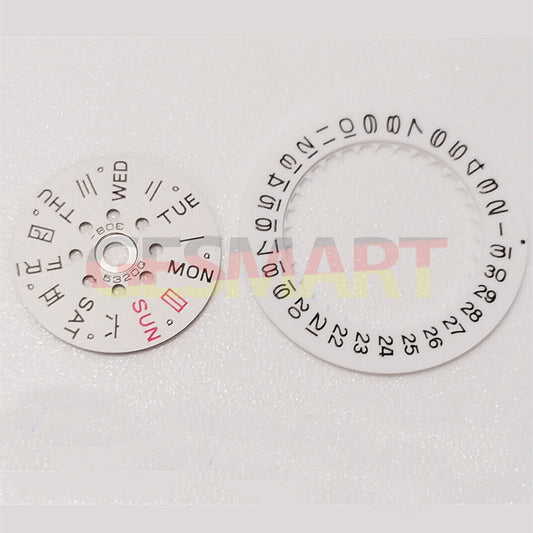 Japanese Disk Date and Week Wheel compatible with Miyota 6601, 6T51, 6T28 watch movements, precision parts.