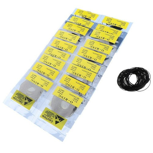 Assorted silicone watch gaskets, 950 pcs pack for durable case back sealing.