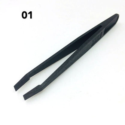 6PCS/Pack Carbon Fibre ESD Anti-Static Carbonization Tweezer 6751 Replacement