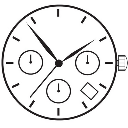 Hattori Epson TMI VD53 VD53C Watch Quartz Movement Date At 3/6/4:30