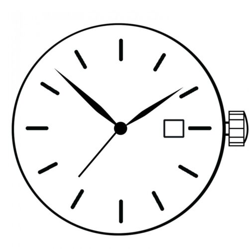Miyota 9U13 Japan quartz watch movement with date display at 3 o'clock for accurate timekeeping.