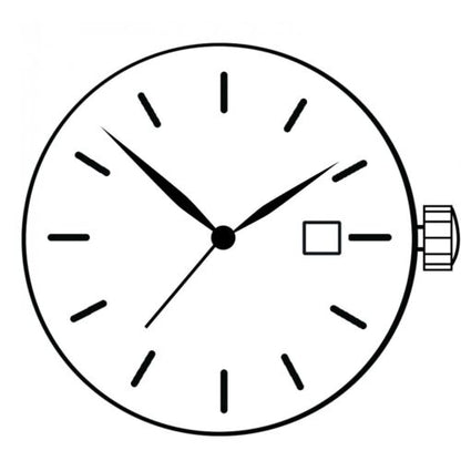 Miyota 9U13 Japan quartz watch movement with date display at 3 o'clock for accurate timekeeping.