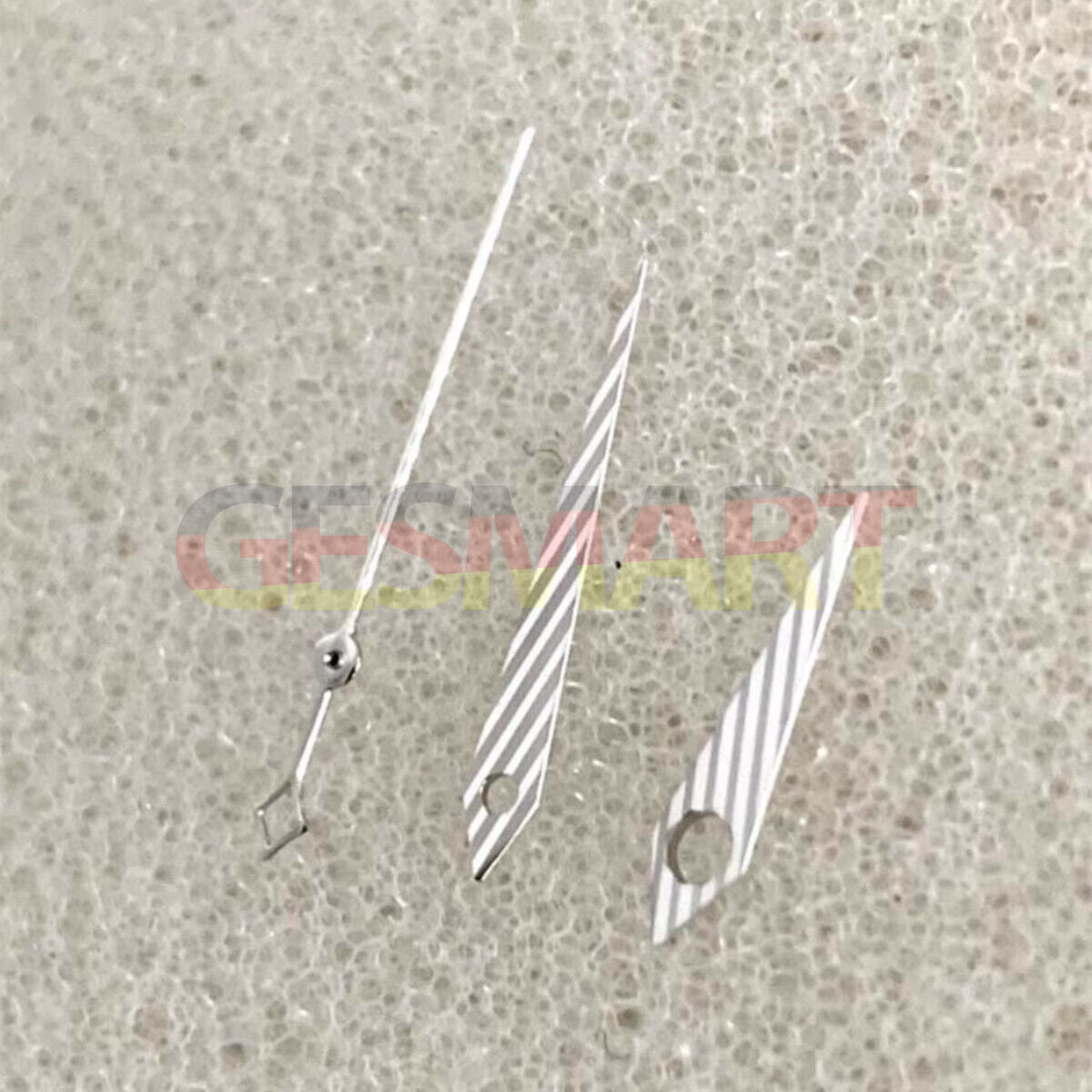 No Lume silver twill watch hands set for NH35 NH34 NH36 NH70 movements, 3 hands design