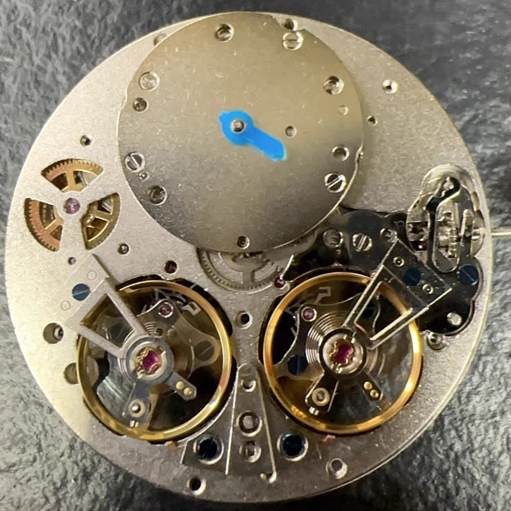 Shanghai JH4033 mechanical watch with hollow dial and double balance, multifunctional design