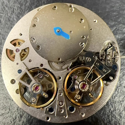 Shanghai JH4033 mechanical watch with hollow dial and double balance, multifunctional design
