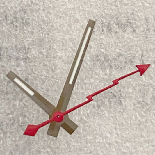 Roter Blitz Sekundenzeiger Silberne Zierzeiger für NH35 NH36 SKX007 SBBN