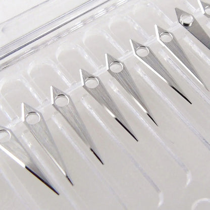 Silver polished arrow-shaped watch hands set, compatible with NH35 NH36 NH38 6309 7002 7009 movements, for precise timekeeping.