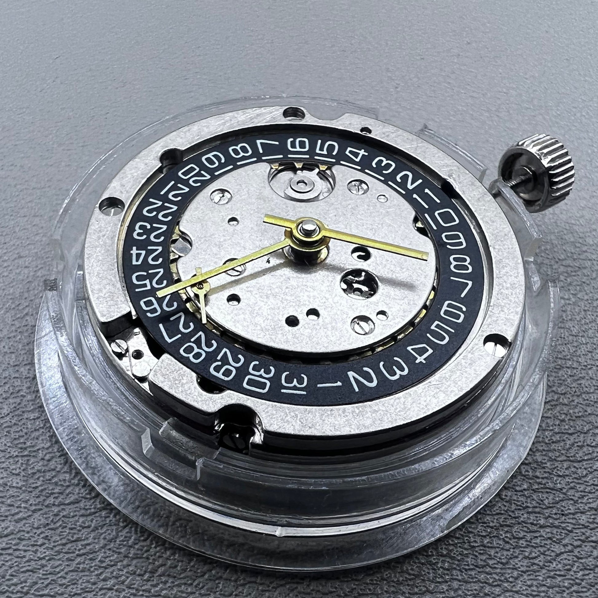 Seagull ST2557 GMT watch accessory with mechanical movement and black small second disk at 9 o'clock.