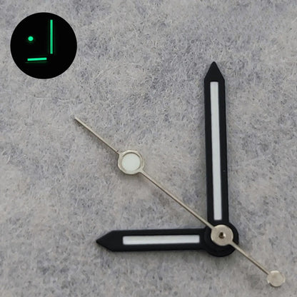 Silver/Black  Watch Hands For NH34 NH35 NH36 NH38 7S26 4R35 4R36 Green Luminous