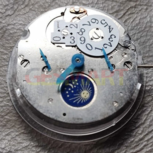 Orient brand automatic mechanical watch movement replacement with big date feature, precision engineering.
