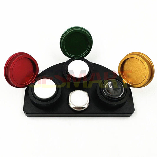 Die-cast alloy oil cups stand with 3 containers for watch repair and replacement tools.