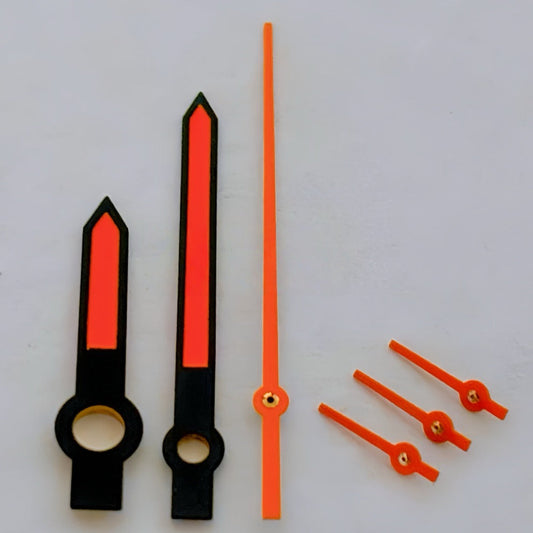 Black Trim Orange Second Hands Watch Hands Fit for ETA/Dandong 7750 Movement M005.0
