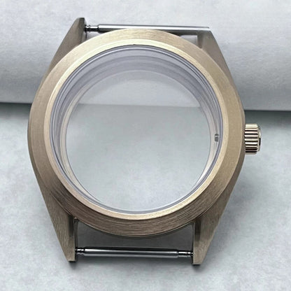 38mm Brushed Watch Case S Crown Suitable Fit NH35 NH36 Modified