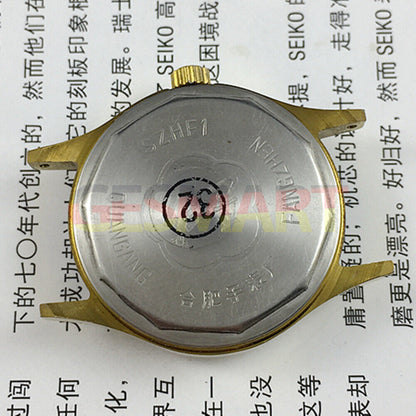 32mm manual mechanical watch with single calendar, 17 jewels, round case by China Made brand.