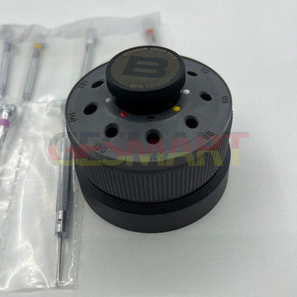 Bergeon 5970 rotating screwdriver set with 9 Swiss precision tools for detailed watch repairs