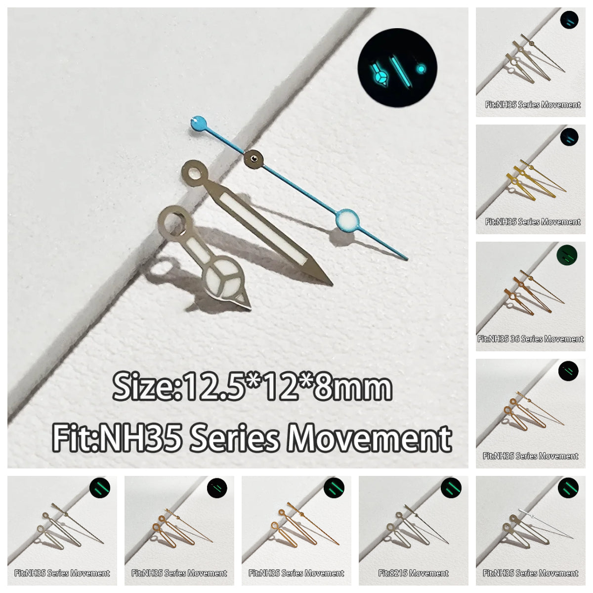 Series Rose Gold Silver Gold Watch Hands for NH35/36/8215 Series Modified