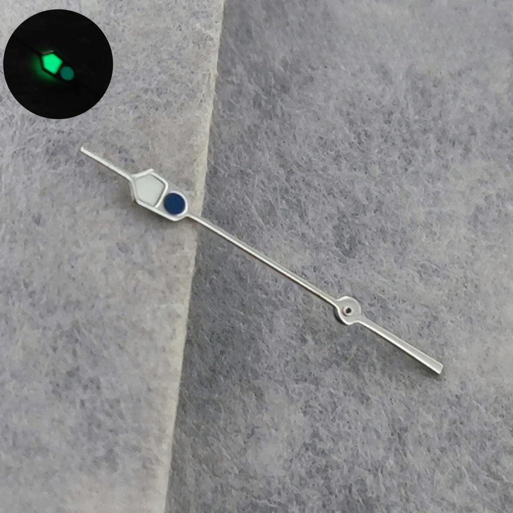 Watch Hands Silver Black For NH35 NH36 7S26 7S36 4R35 4R36 C3 Green Luminous