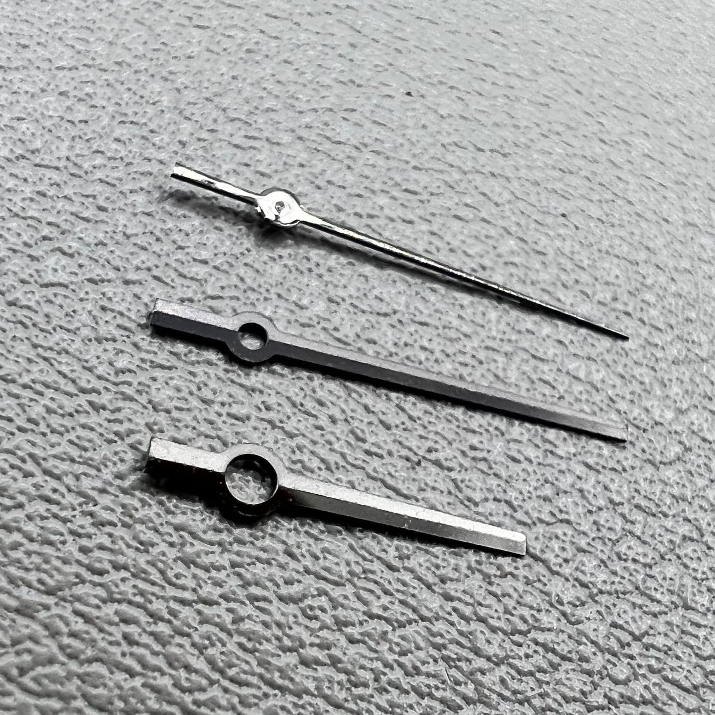 2 Sets Modified 12.5mm Black Square Pointed No Lume Hands for NH35/36 NH38 NH72