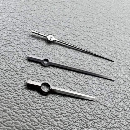 2 Sets Modified 12.5mm Black Square Pointed No Lume Hands for NH35/36 NH38 NH72