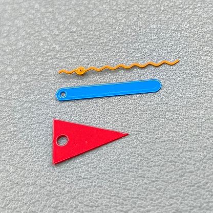 2 Sets/Pack Red Triangle Irregular Fashion Watch Hands for Miyota 2035 Movement