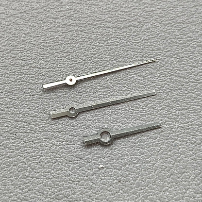 2 Sets No Lume Simple Long SilverTrim Watch Hands for NH35/NH36/4R/7S Movement
