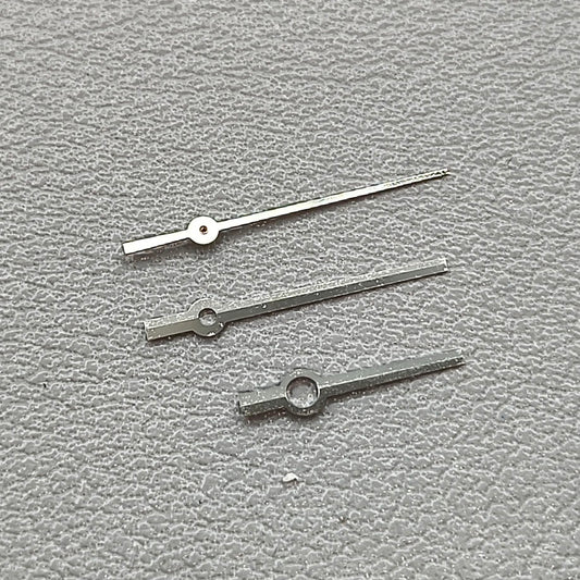 2 Sets No Lume Simple Long SilverTrim Watch Hands for NH35/NH36/4R/7S Movement